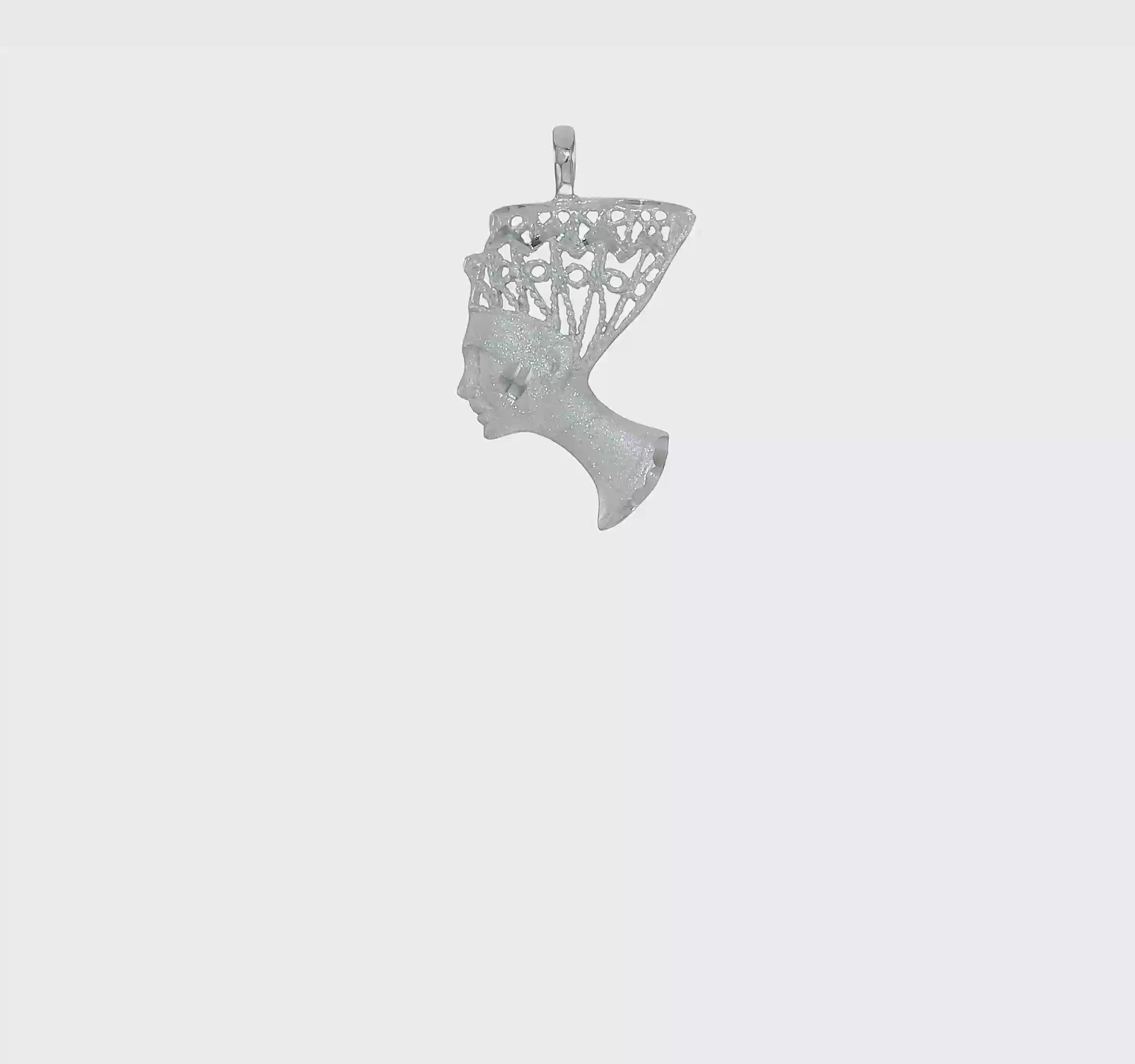 10kt White Gold Nefertiti Pendant