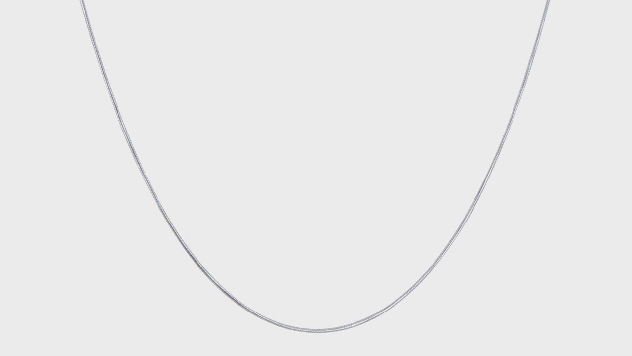 14kt White Gold .9mm Round Snake Chain