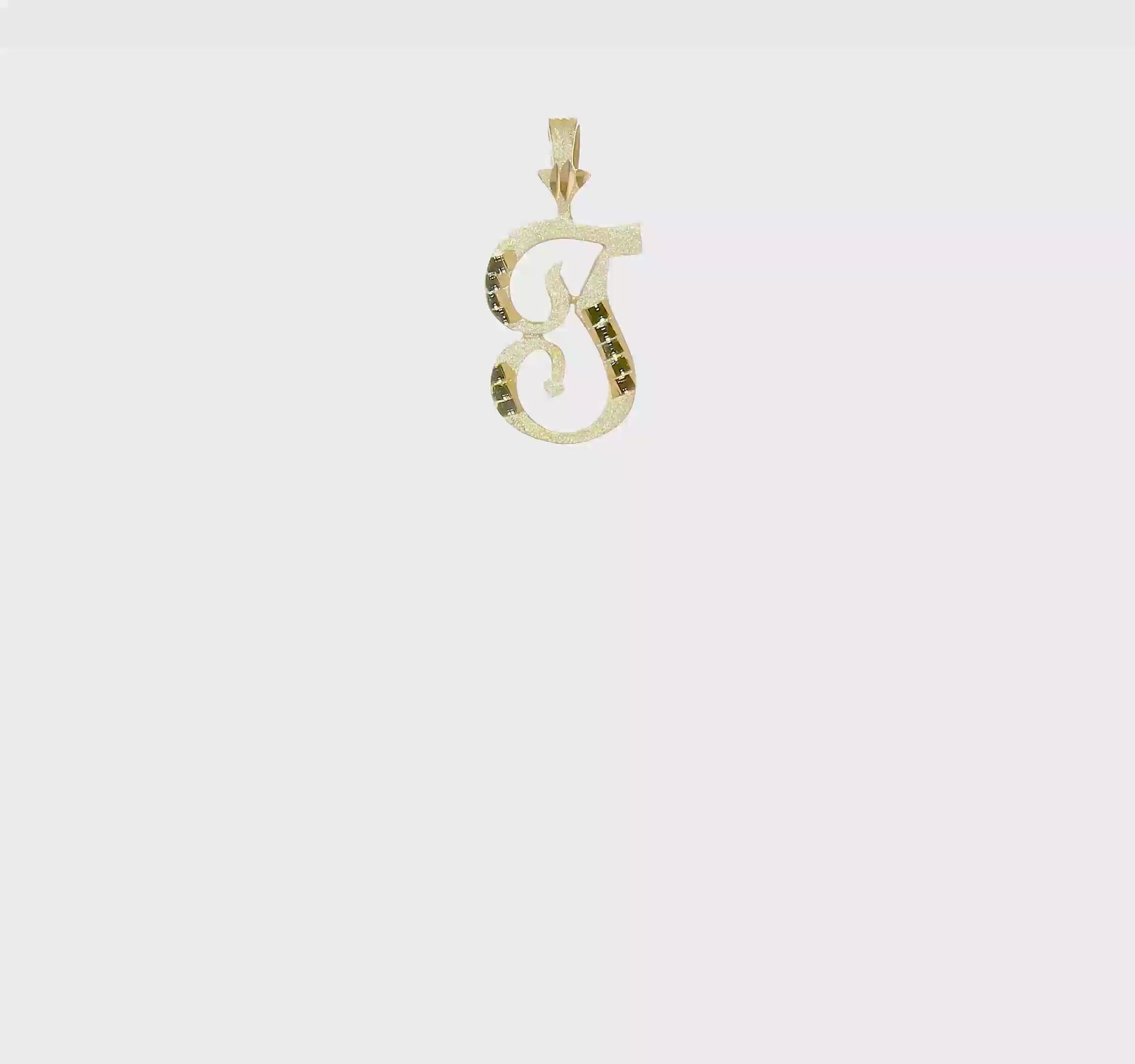10kt Yellow Gold Initial T Pendant