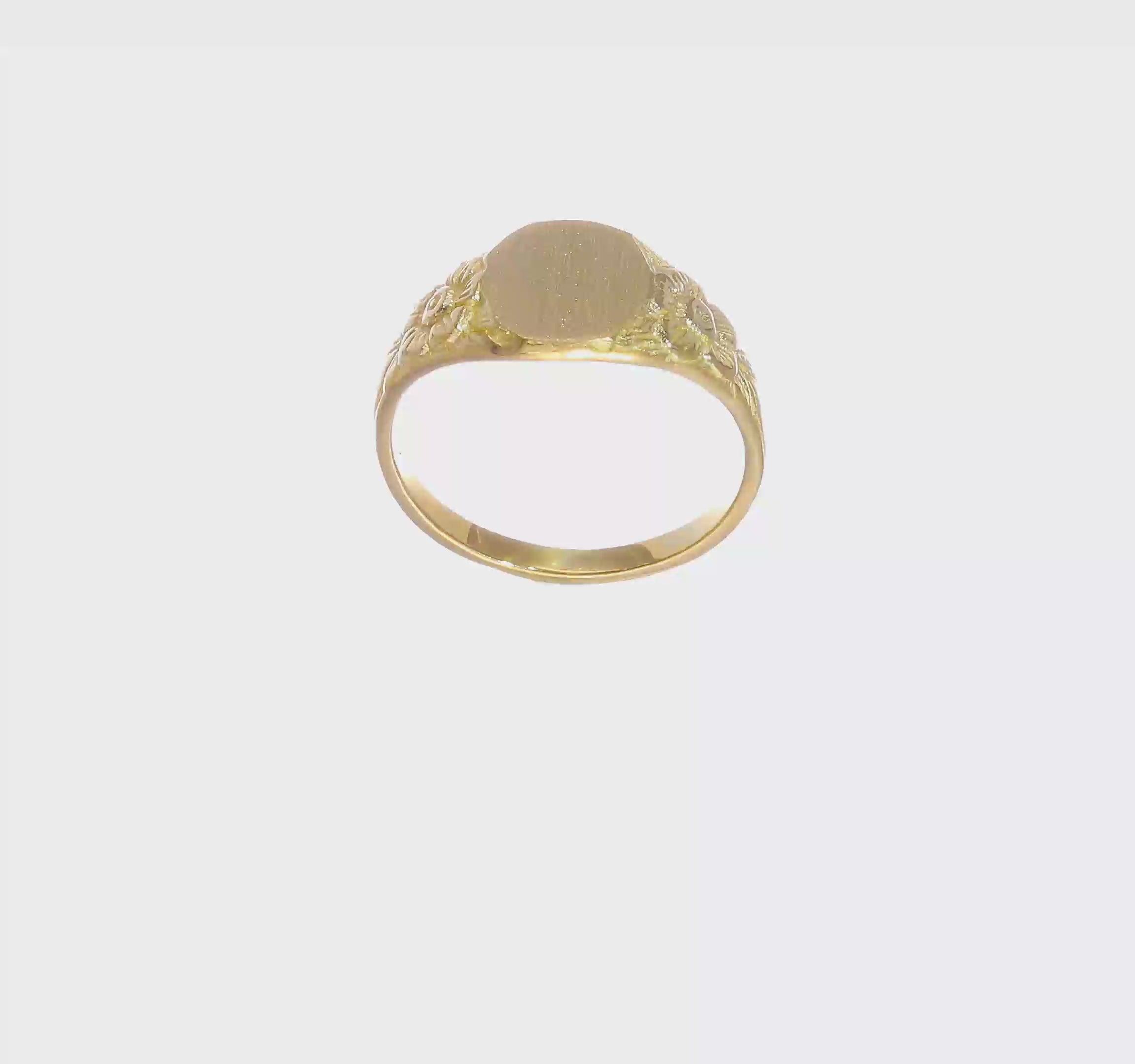 14kt Yellow Gold 8.0x10.0mm Closed Back Signet Ring