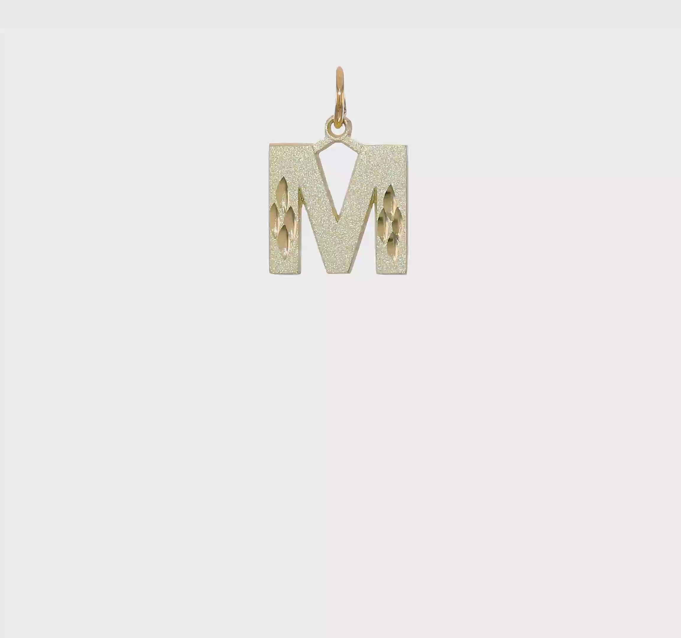 10kt Yellow Gold Initial M Charm