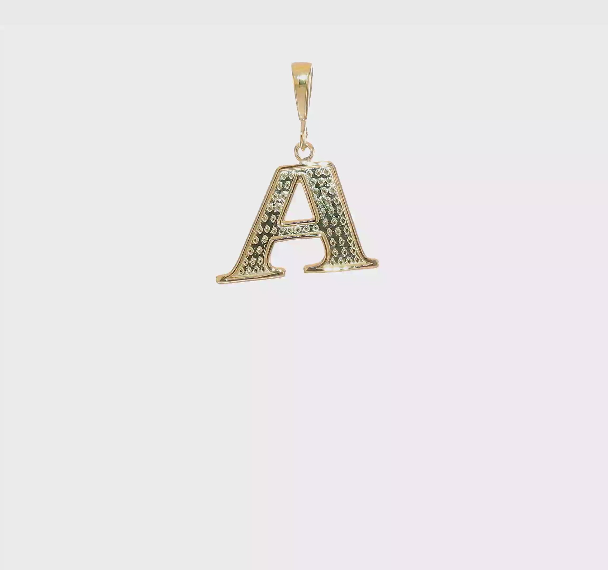 10kt Yellow Gold Initial A Pendant