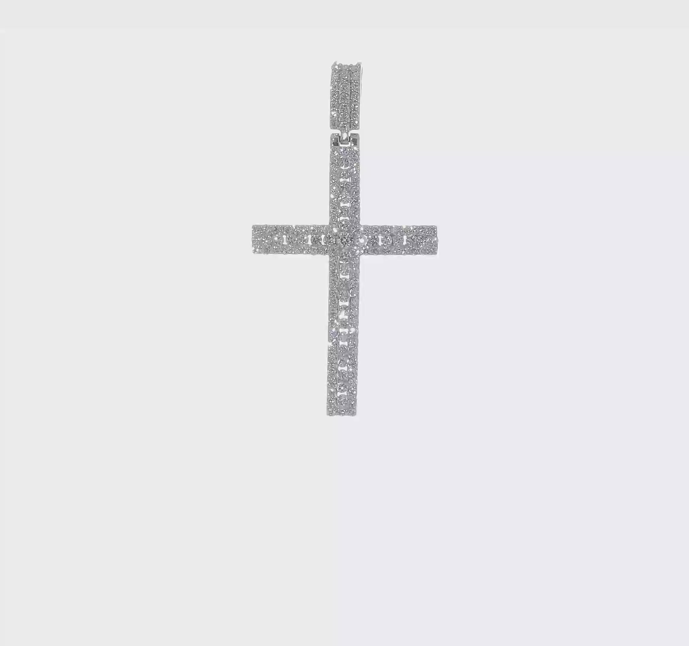 14kt White Gold 1 1/10ct. Diamond Latin Cross Pendant