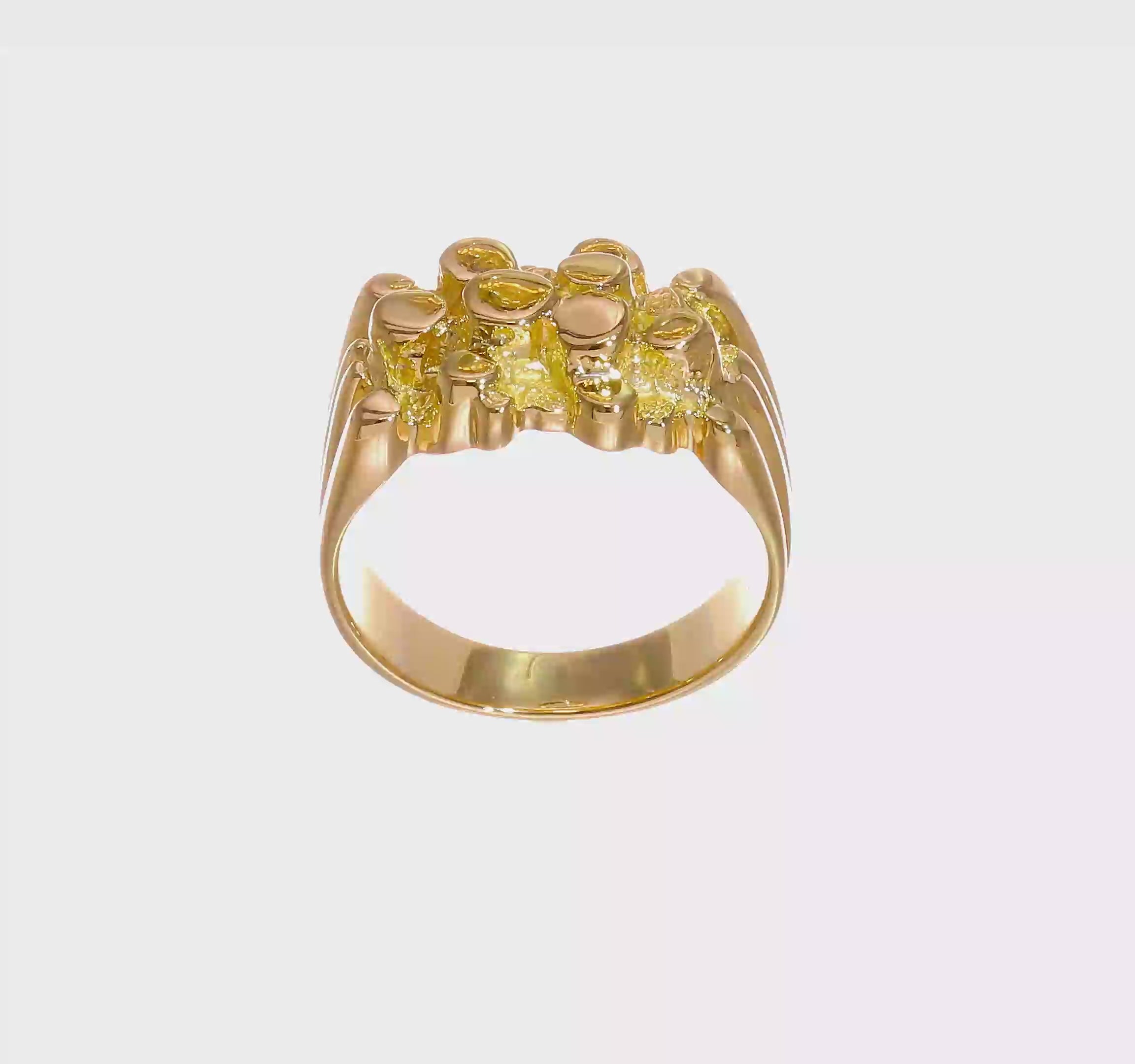 10kt Yellow Gold Men's Nugget Ring