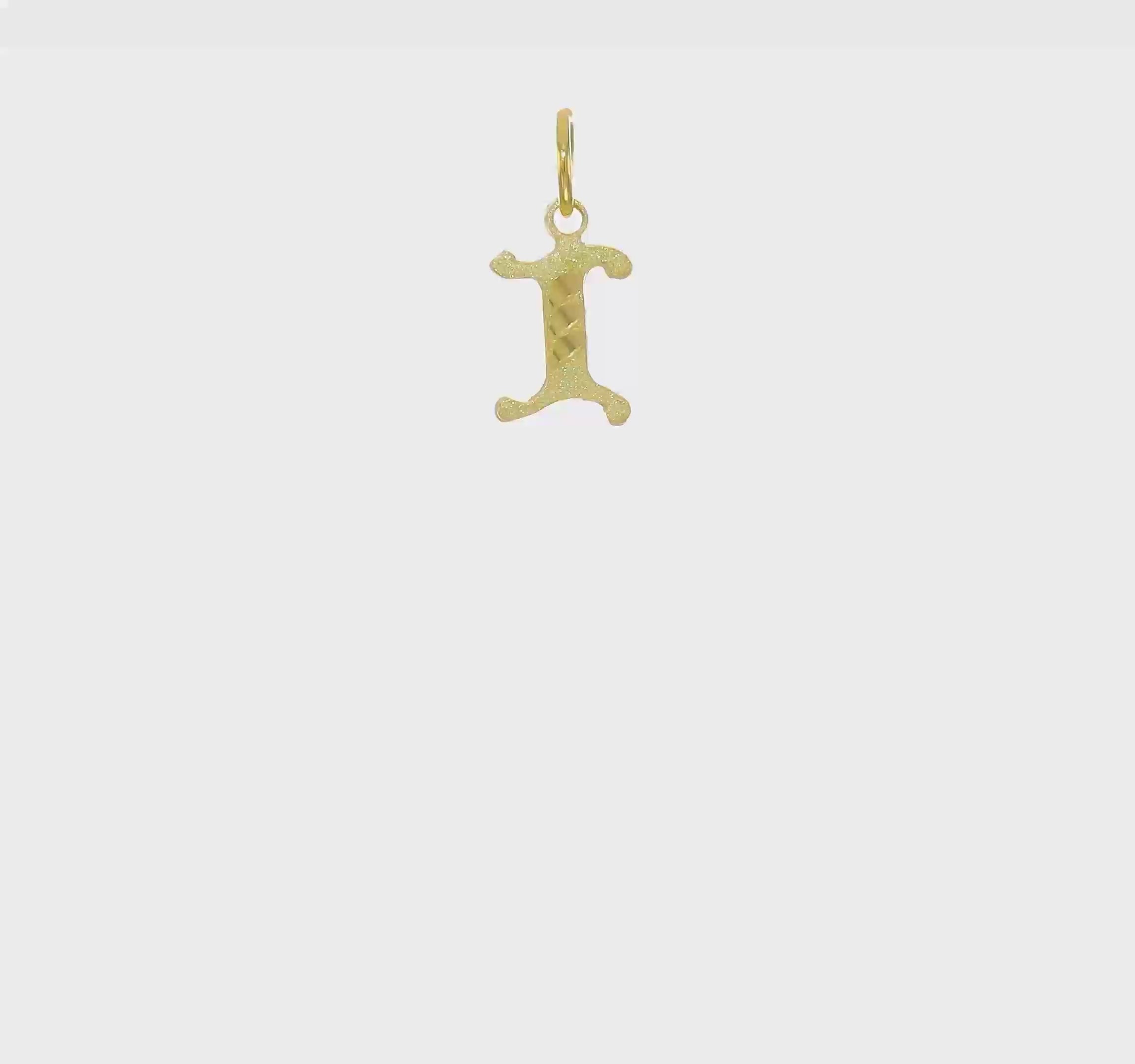 10kt Yellow Gold Initial I Charm