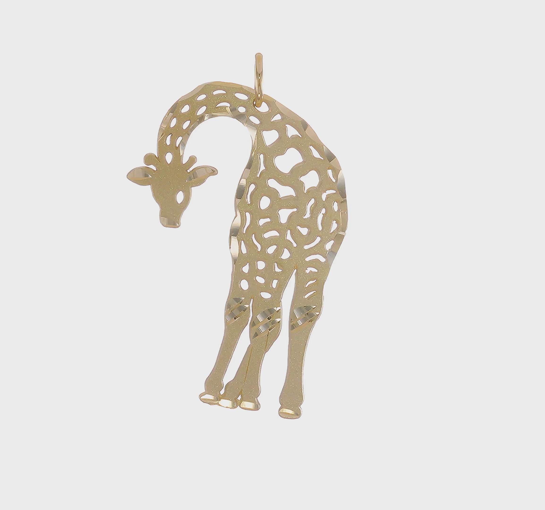 10kt Yellow Gold Giraffe Charm