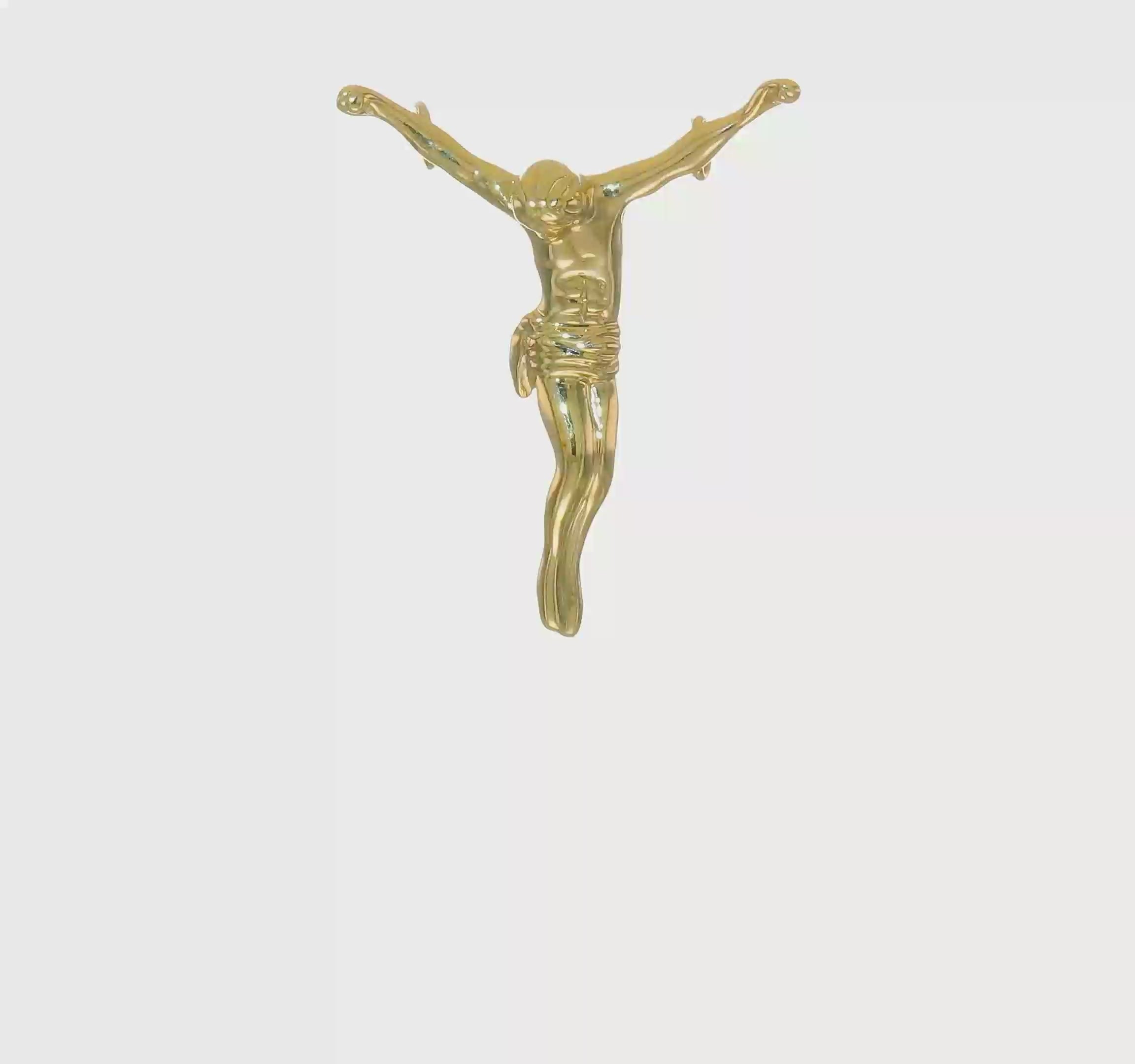 10kt Yellow Gold Solid Polished Corpus Pendant
