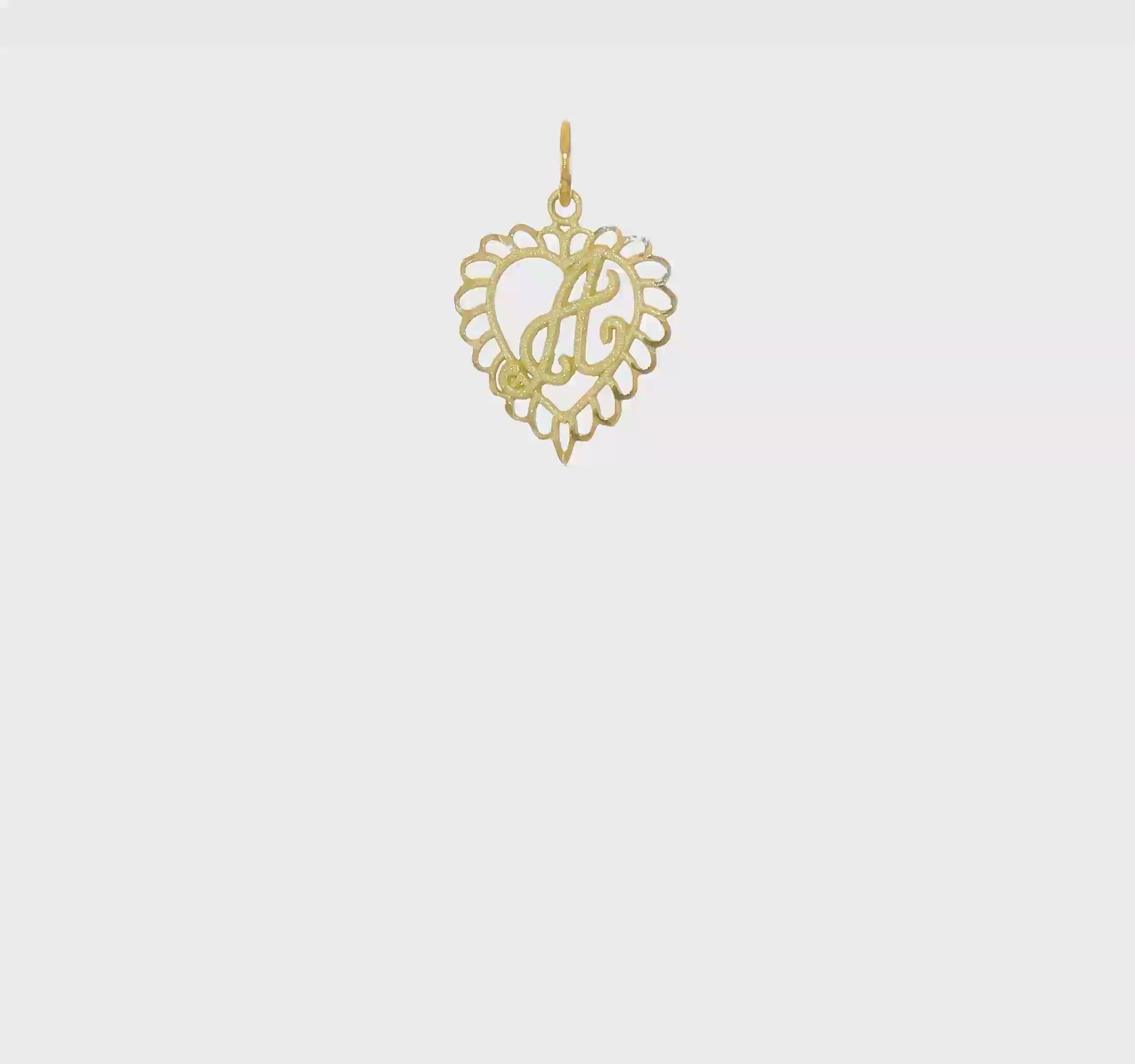 10kt Yellow Gold Initial A Charm