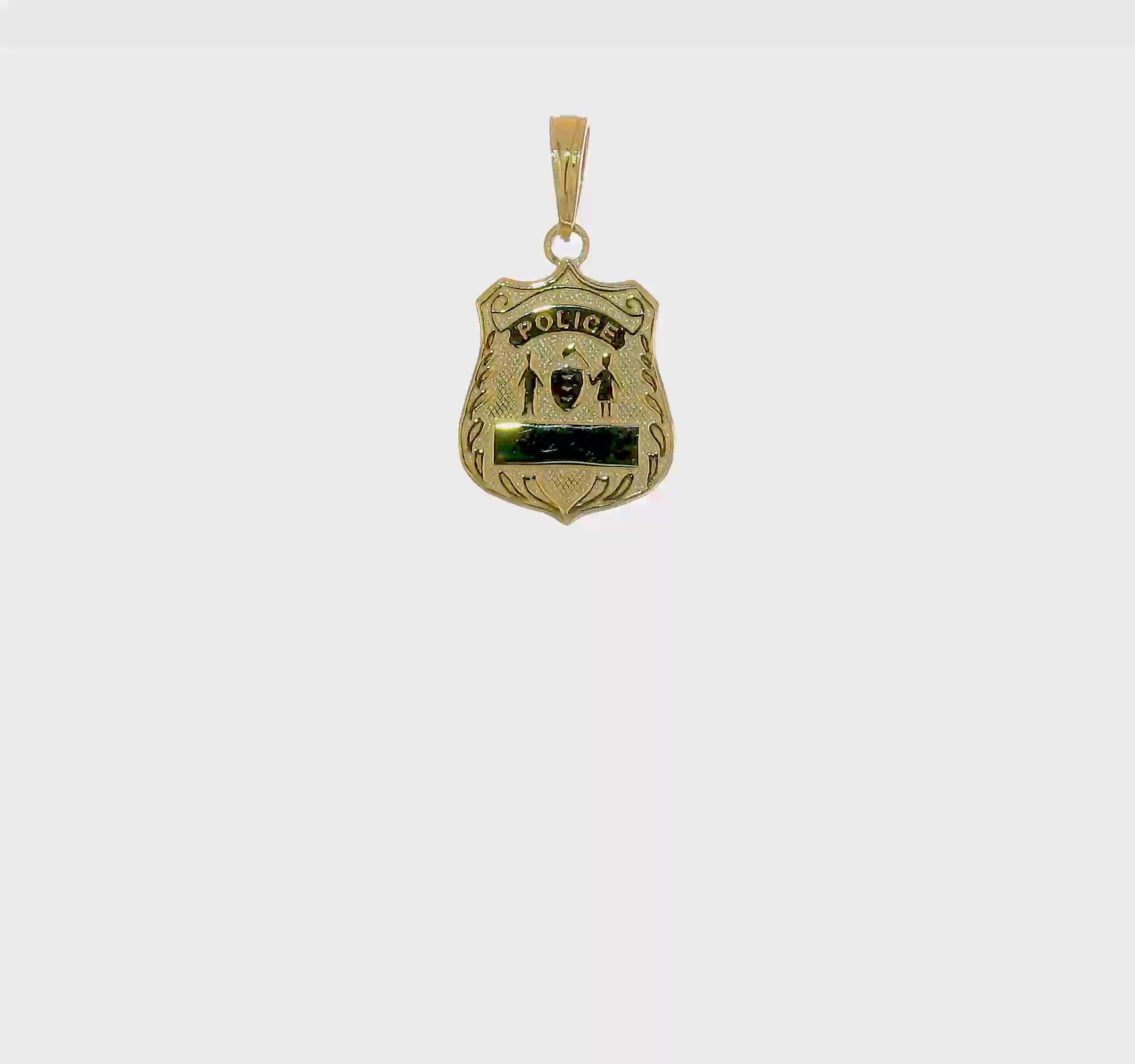 10kt Yellow Gold Police Badge Pendant