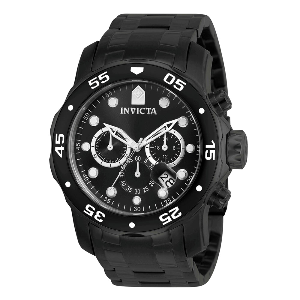 Invicta Men's 0076 Pro Diver Quartz Chronograph Black Dial Watch
