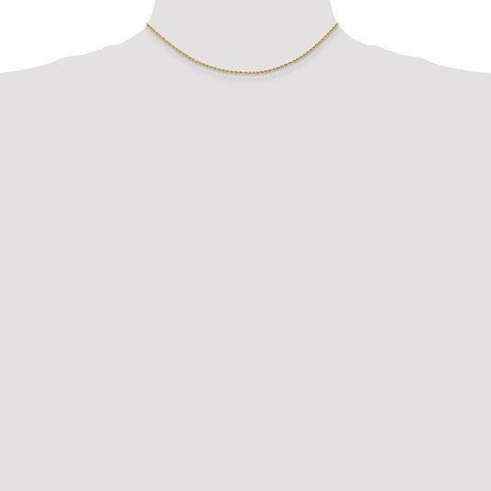 14KT Yellow Gold 14 inch 1.5mm Regular Rope with Lobster Clasp Chain