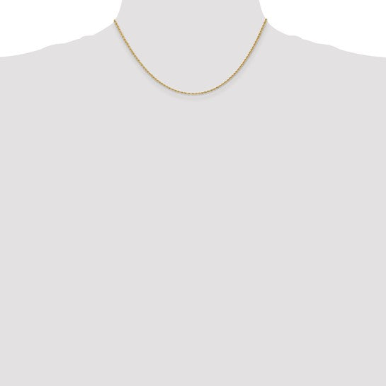 14KT Yellow Gold 16 inch 1.5mm Regular Rope with Lobster Clasp Chain