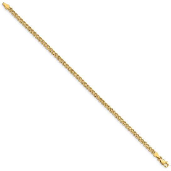 14kt Yellow Gold 3.0mm Wide Double Strand Rope Bracelet