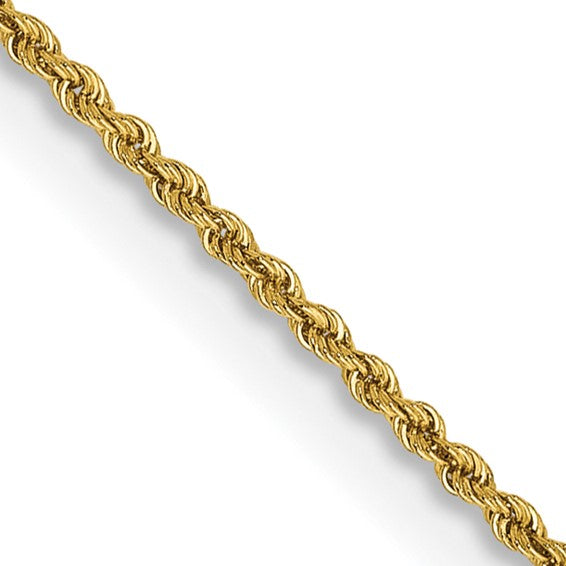 14KT Yellow Gold 30 inch 1.5mm Regular Rope with Lobster Clasp Chain
