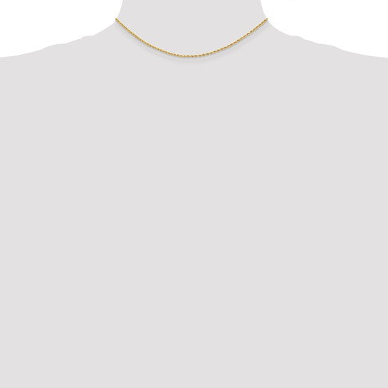 14KT Yellow Gold 14 inch 2mm Regular Rope with Lobster Clasp Chain