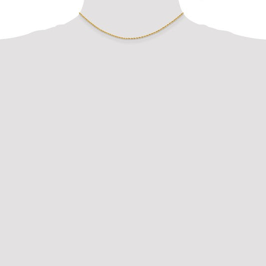 14KT Yellow Gold 14 inch 2mm Regular Rope with Lobster Clasp Chain