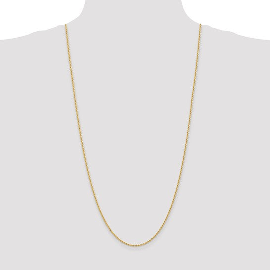 14KT Yellow Gold 30 inch 2mm Regular Rope with Lobster Clasp Chain