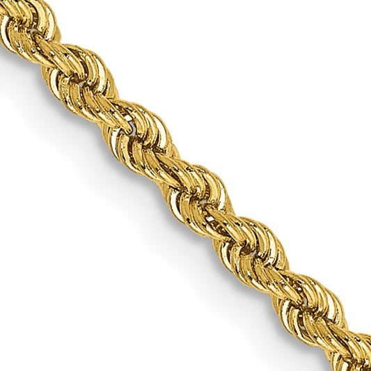14KT Yellow Gold 36 inch 2.25mm Regular Rope with Lobster Clasp Chain