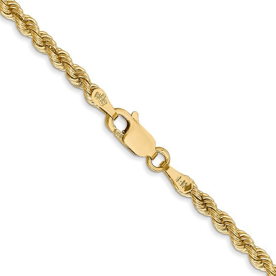 14kt Yellow Gold 26 inch 2.75mm Regular Rope with Lobster Clasp Chain
