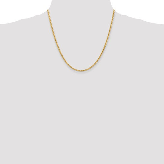 14KT Yellow Gold 20 inch 2.75mm Regular Rope with Lobster Clasp Chain