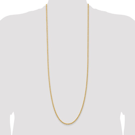 14KT Yellow Gold 36 inch 2.75mm Regular Rope with Lobster Clasp Chain