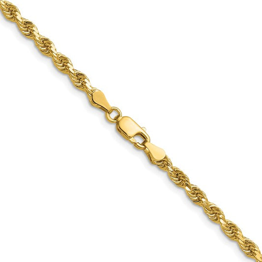14KT Yellow gold 26 inch 3.75mm Diamond-cut Rope with Lobster Clasp Chain