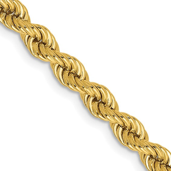 14KT Yellow Gold 26 inch 4mm Regular Rope with Lobster Clasp Chain