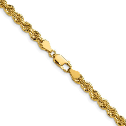 14kt Yellow Gold 28 inch 5mm Regular Rope with Lobster Clasp Chain