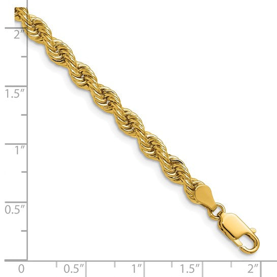 14kt Yellow Gold 18 inch 5mm Regular Rope with Lobster Clasp Chain