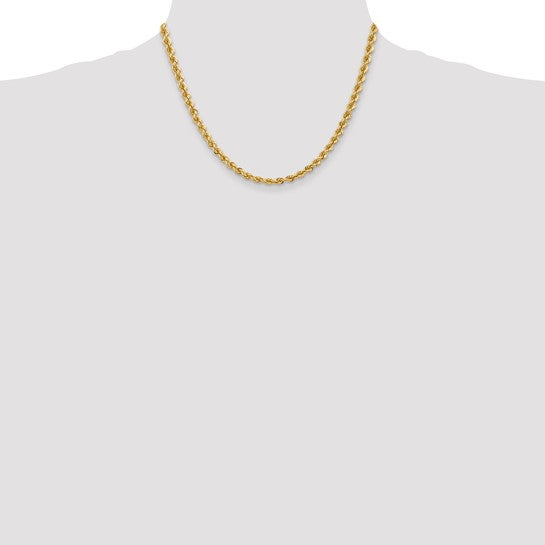 14kt Yellow Gold 18 inch 5mm Regular Rope with Lobster Clasp Chain