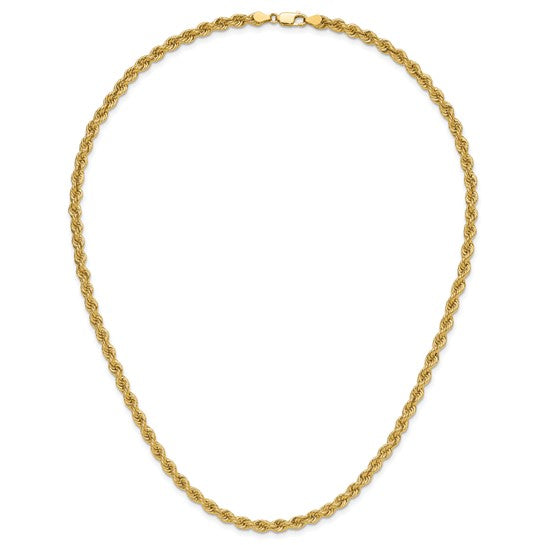 14kt Yellow Gold 20 inch 5mm Regular Rope with Lobster Clasp Chain
