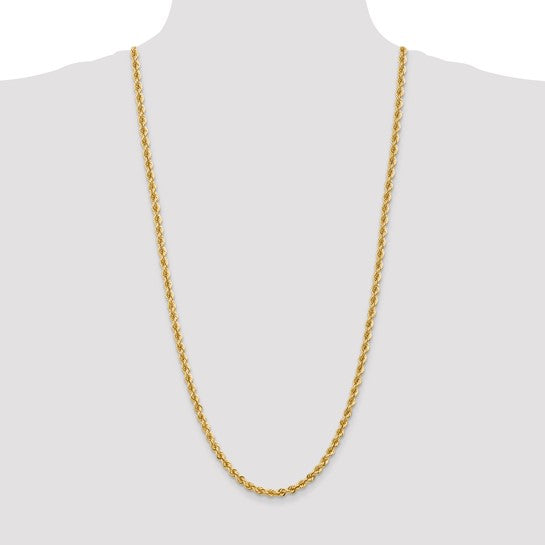 14kt Yellow Gold 30 inch 5mm Regular Rope with Lobster Clasp Chain