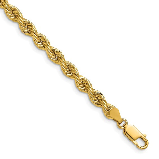 14kt Yellow Gold 24 inch 5mm Regular Rope with Lobster Clasp Chain