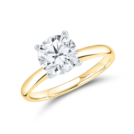 10KT YELLOW GOLD 1.00 CTW LAB DIAMOND RING
