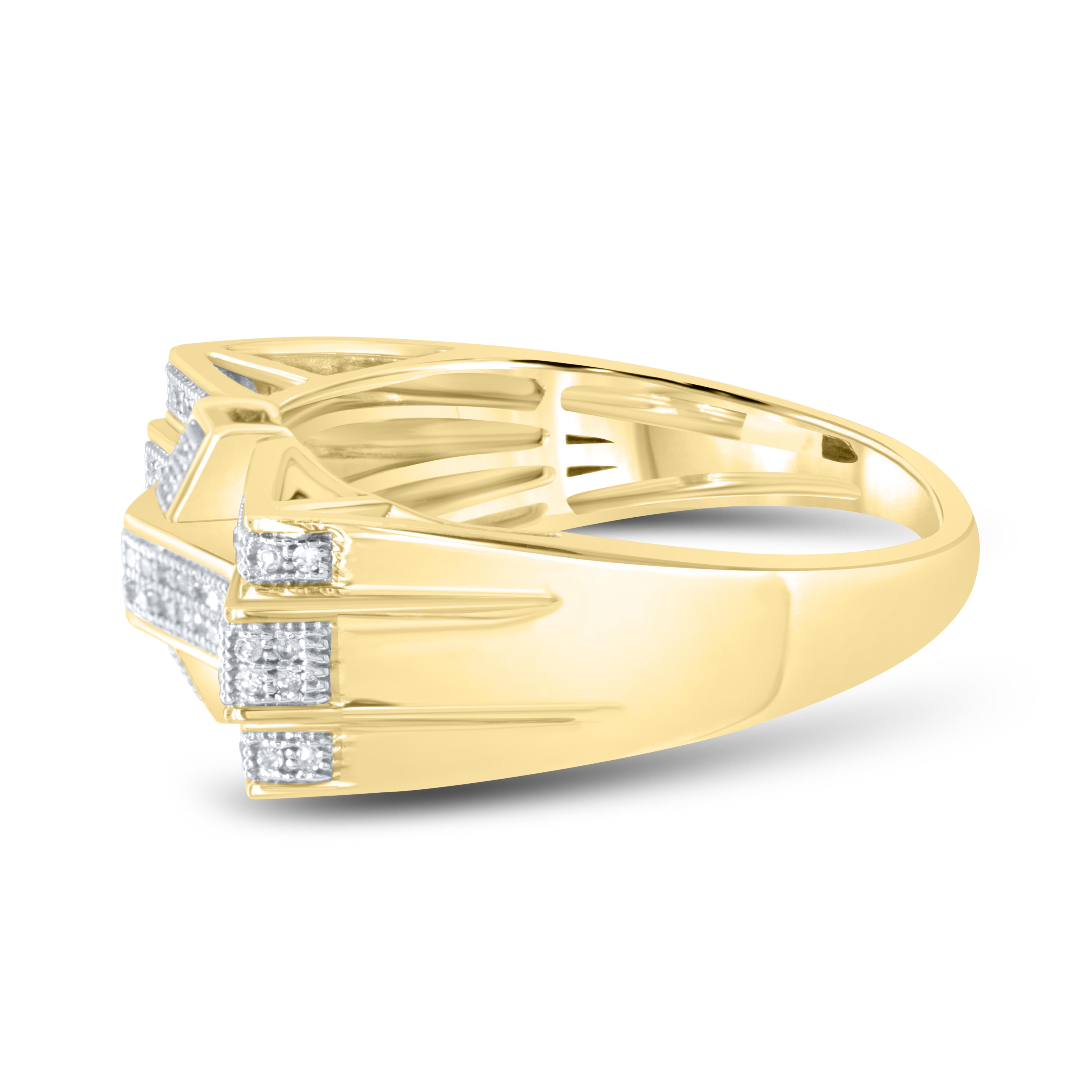 10k Yellow Gold 0.25 ctw Diamond Men’s Ring