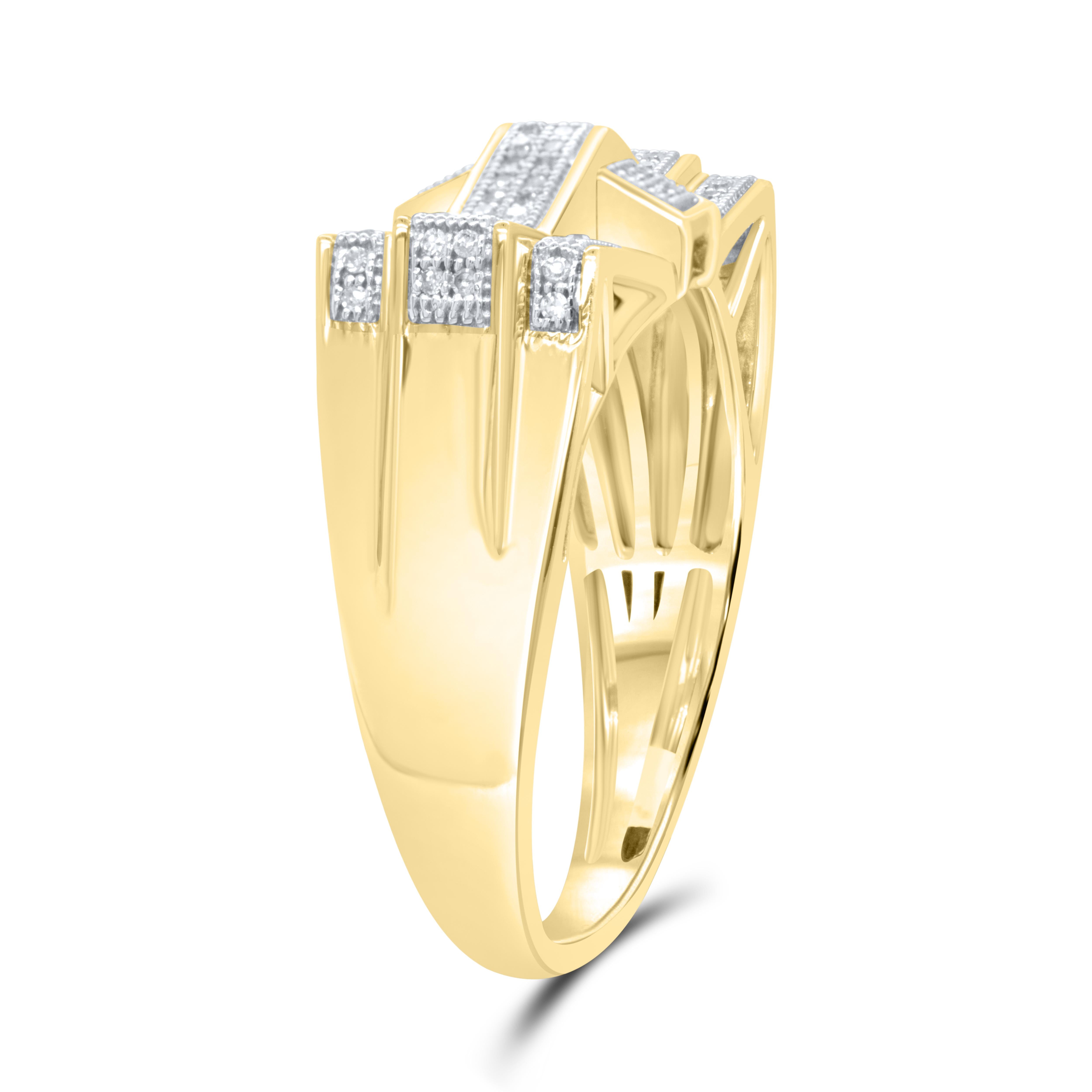 10k Yellow Gold 0.25 ctw Diamond Men’s Ring