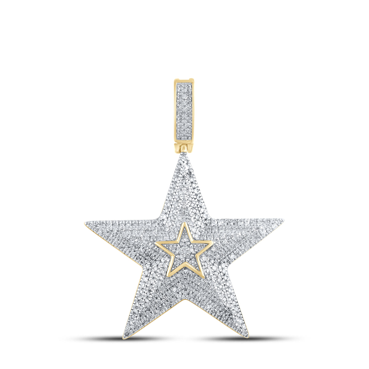 10kt Yellow Gold 0.50 ctw Diamond Five Point Star Charm