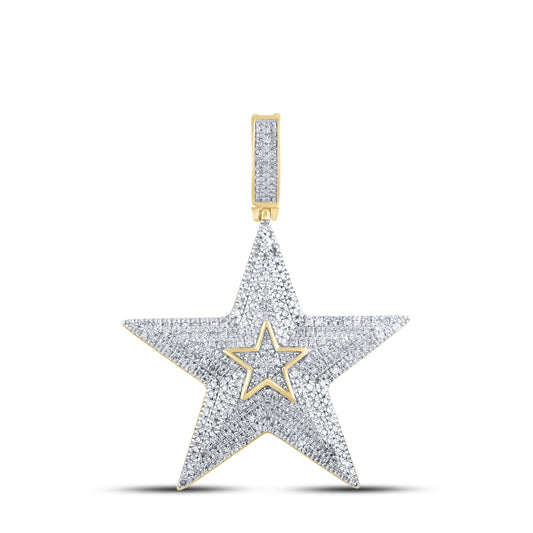 10kt Yellow Gold 0.50 ctw Diamond Five Point Star Charm