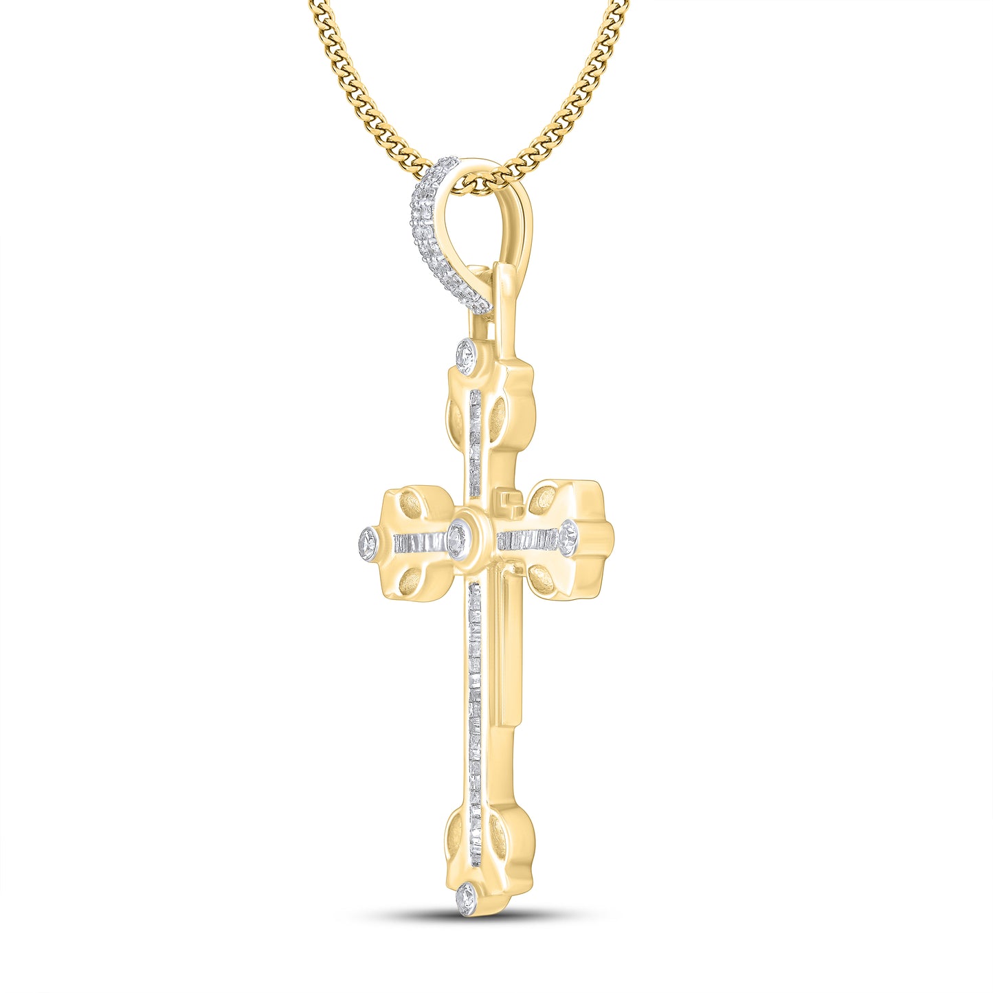 10kt Yellow Gold 0.66 ctw Diamond Cross