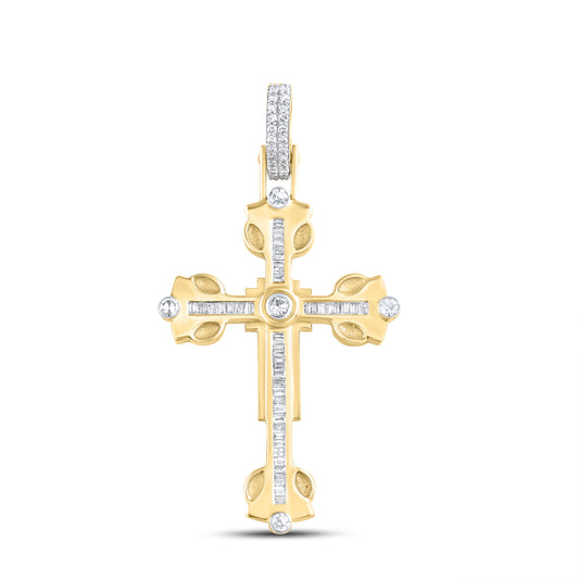 10kt Yellow Gold 0.66 ctw Diamond Cross