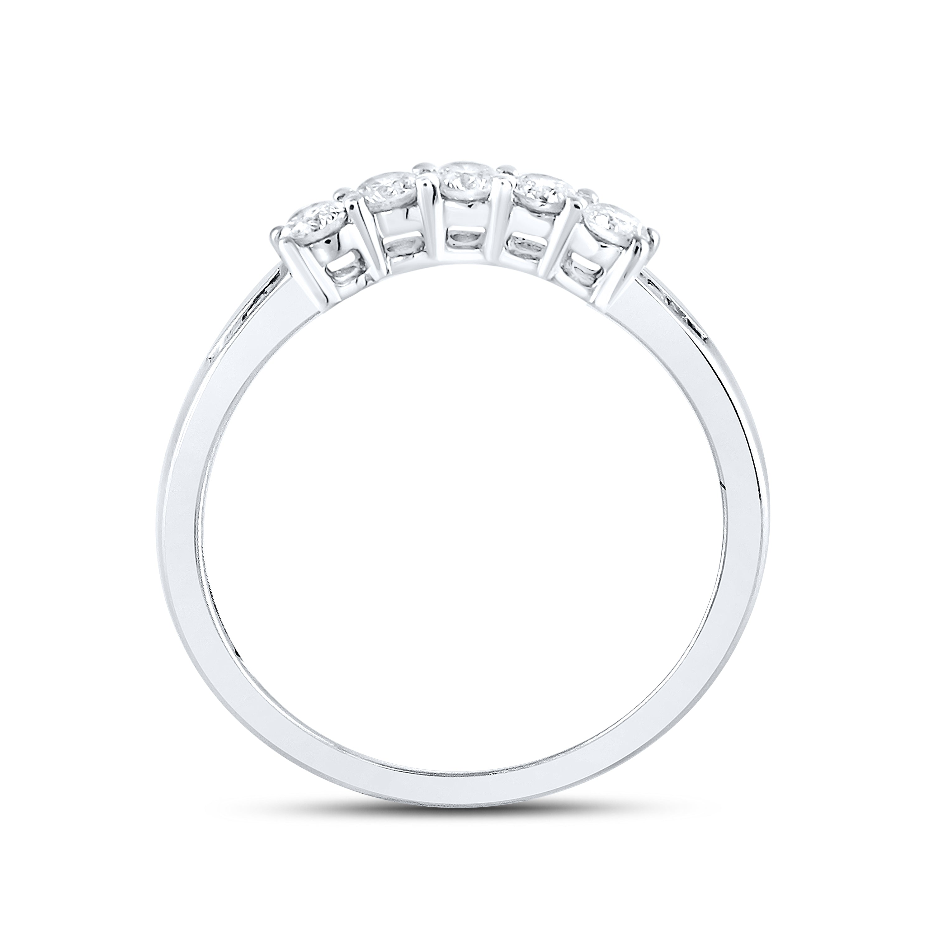 14kt White Gold 1 CTW Natural Diamond Bridal Ring Set