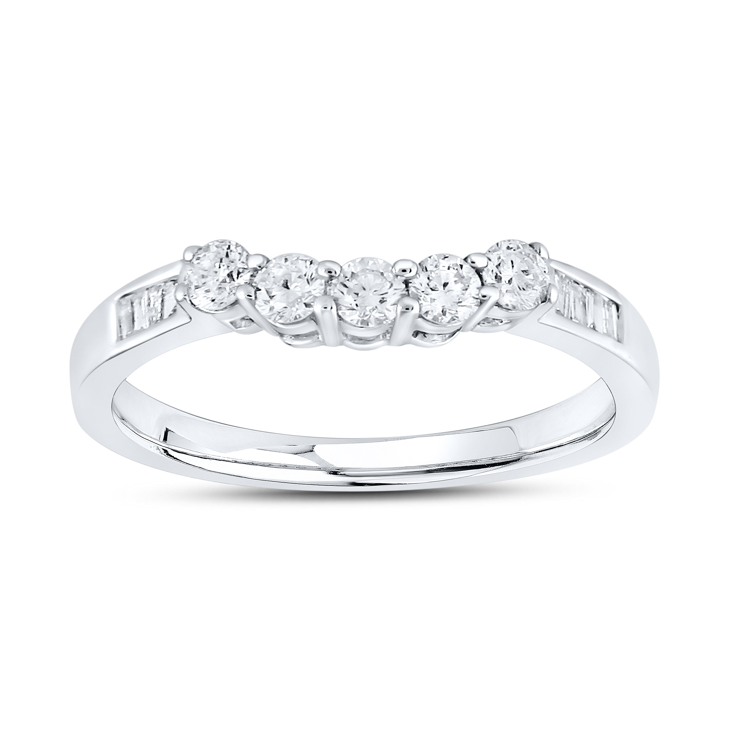 14kt White Gold 1 CTW Natural Diamond Bridal Ring Set