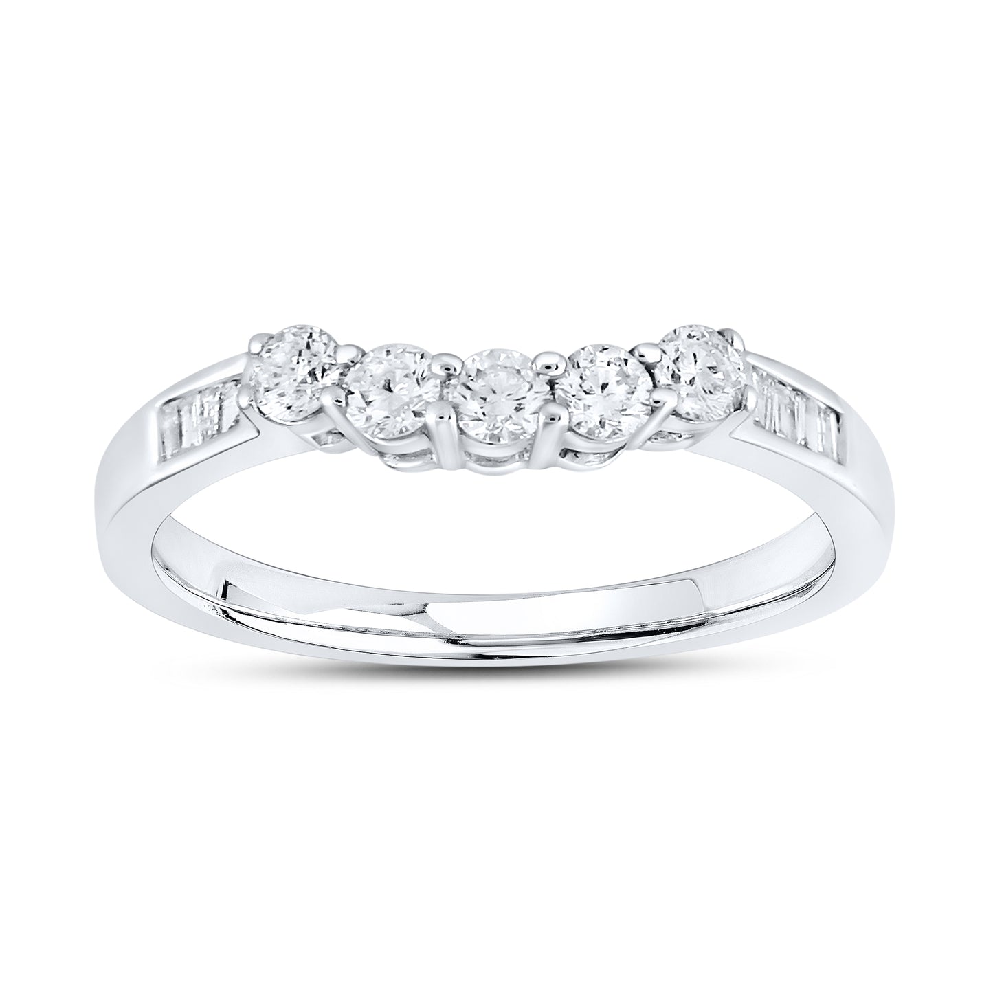 14kt White Gold 1 CTW Natural Diamond Bridal Ring Set