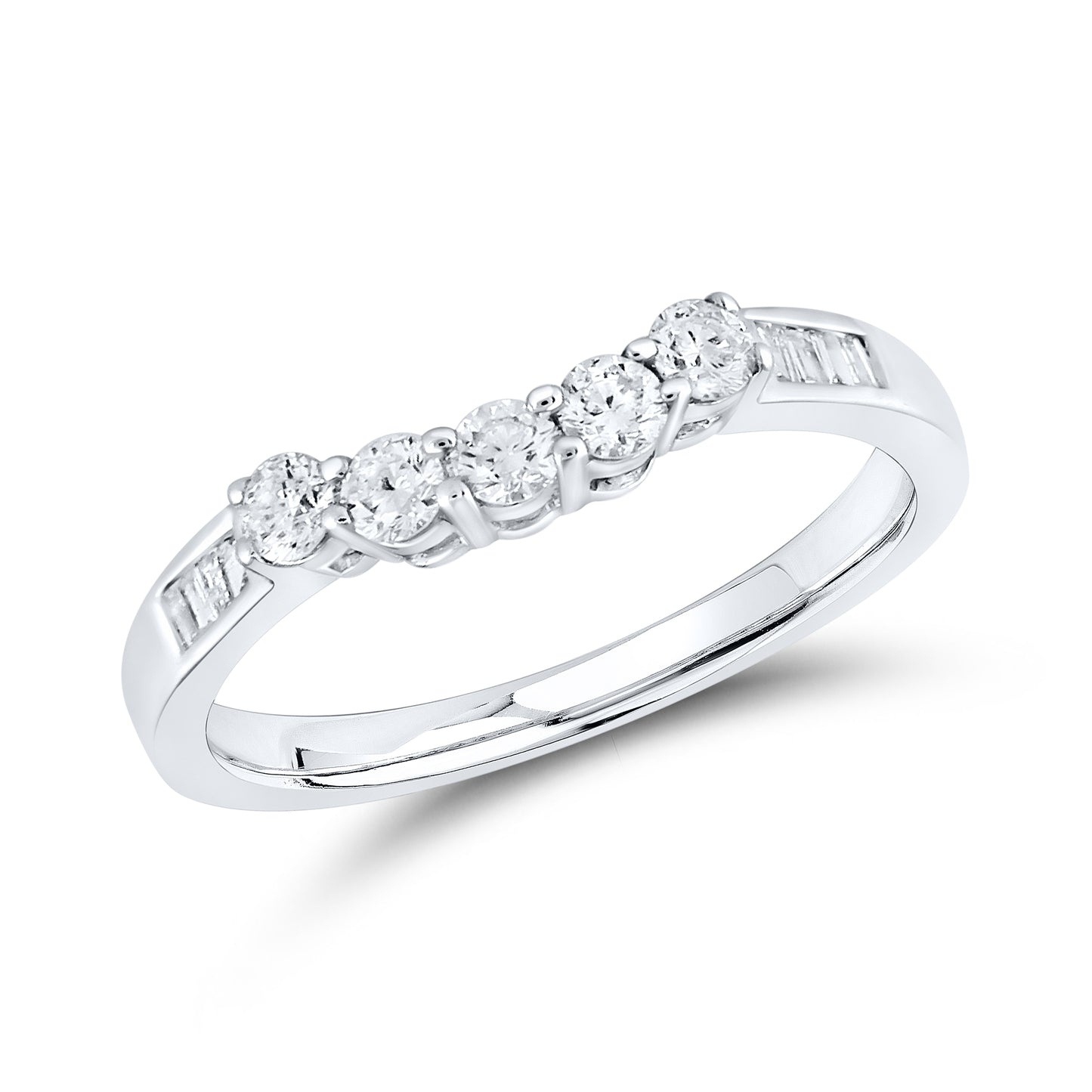 14kt White Gold 1 CTW Natural Diamond Bridal Ring Set