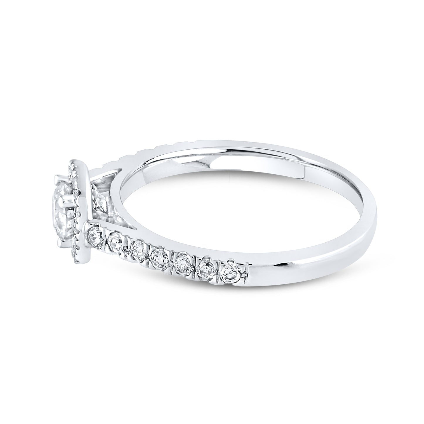 14kt White Gold 1 ctw Natural Diamond Bridal Ring