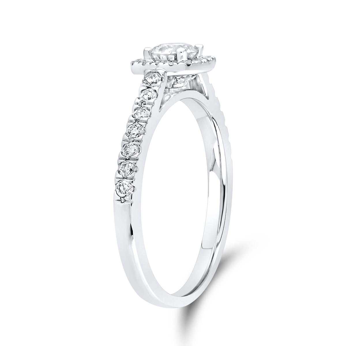 14kt White Gold 1 ctw Natural Diamond Bridal Ring
