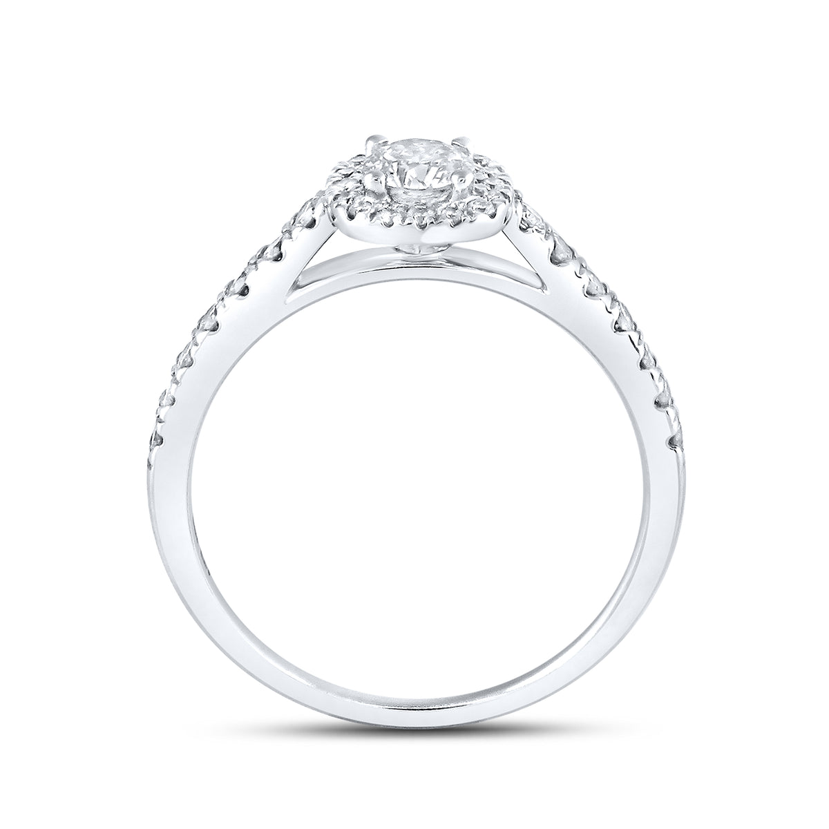 14kt White Gold 1 ctw Natural Diamond Bridal Ring