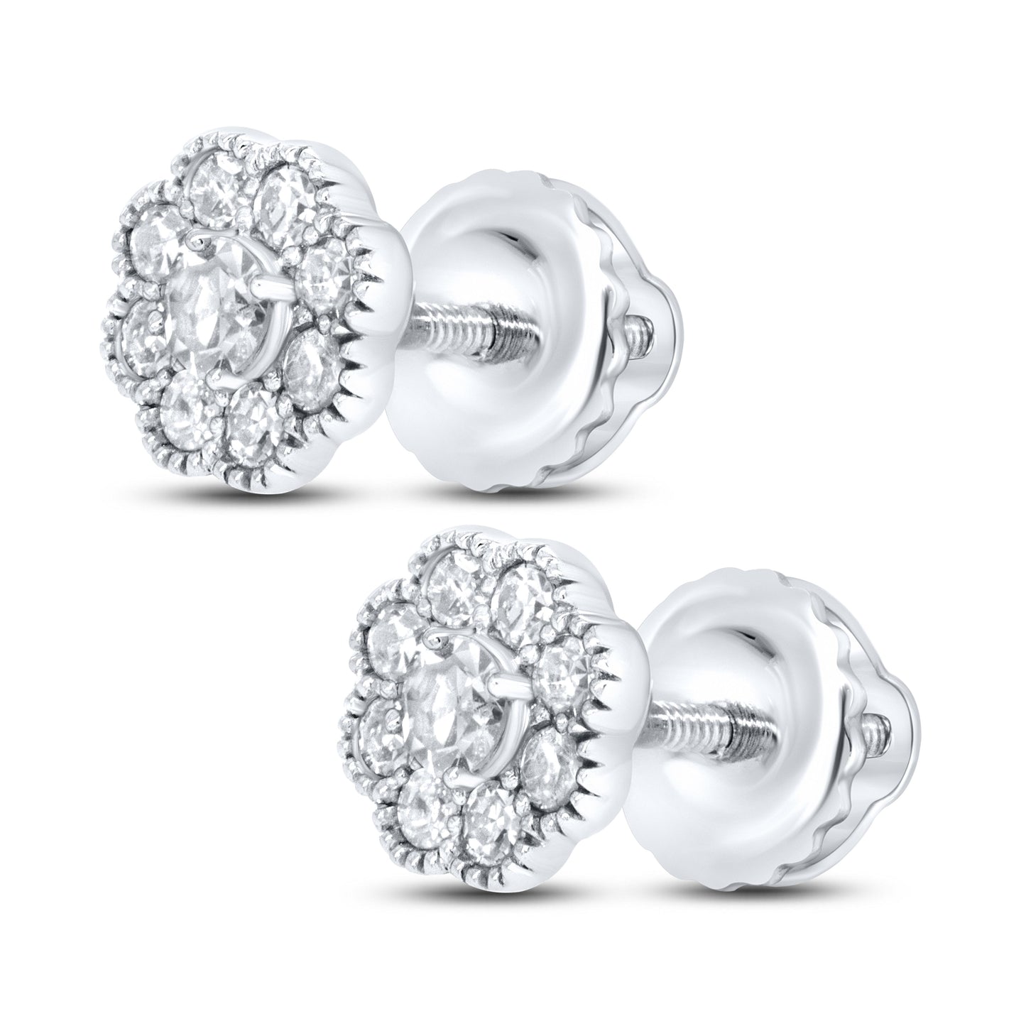 10kt White Gold 0.22 CTW Diamond Earrings