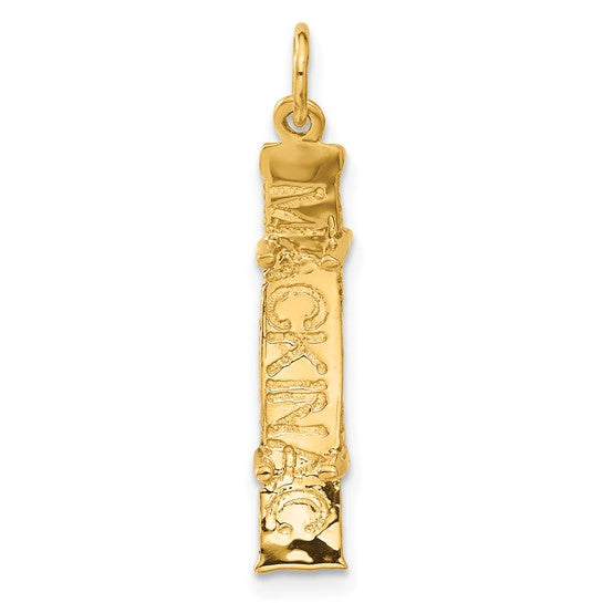 10kt Yellow Gold Mackinac Bridge Charm