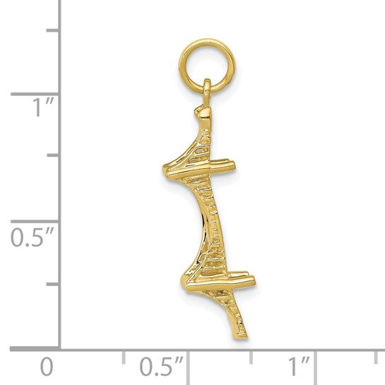 10kt Yellow Gold Mackinac Bridge Charm